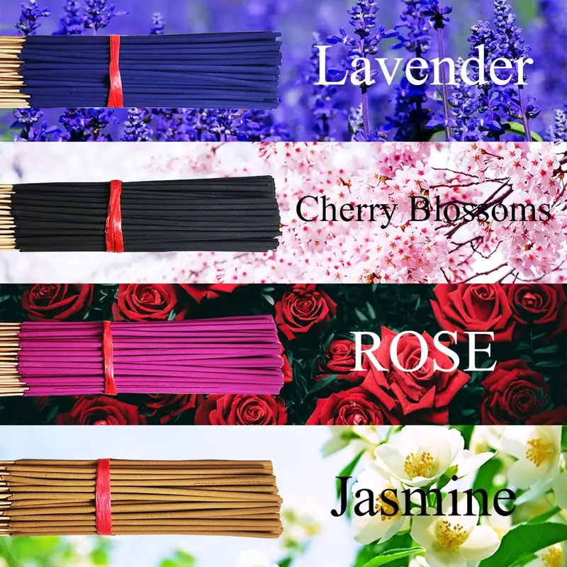 Home Fragrance Jasmine - 80/200 天然香スティック - ホームデコレーション、茶室、ホテル | 瞑想に適しており、睡眠を助ける