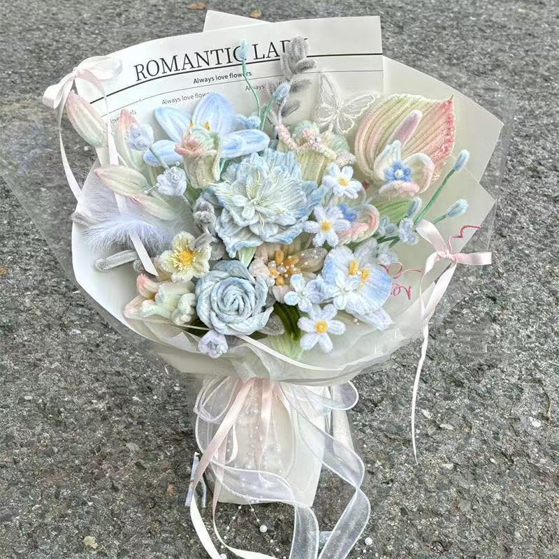 Home Fragrance Jasmine - ツイストバー手作りブーケ編みDIY素材パッケージユリとジャスミンのカップル誕生日プレゼント、ガールフレンドに送る子供のおもちゃ