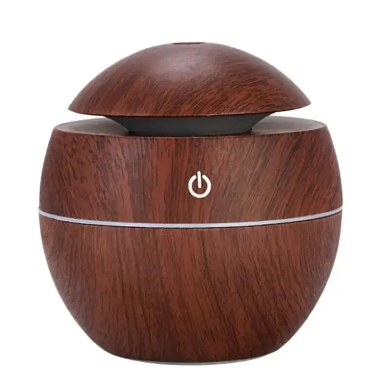 Home Fragrance Mist - USB 超音波クールミスト噴霧器エッセンシャルオイルフレグランスミニホーム木目調空気加湿器電気空気アロマディフューザー Purifie