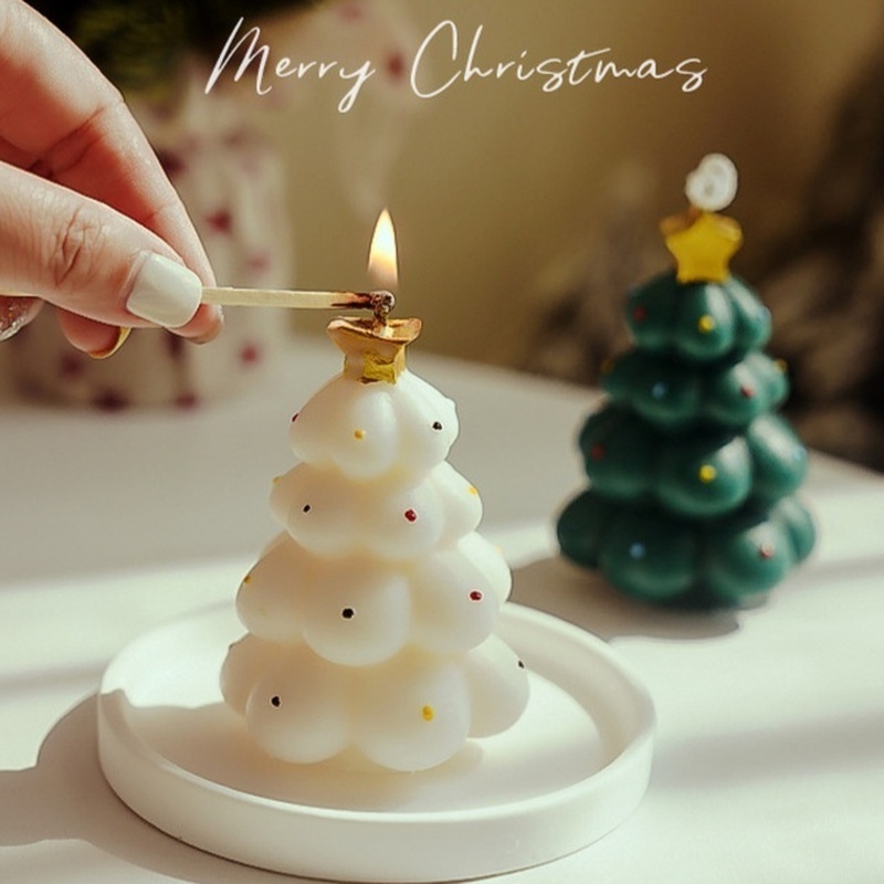 Xmas Home Fragrance - かわいいクリスマスツリーの香りのキャンドル手作りフレグランスクリエイティブオーナメントアロマセラピークリスマスギフト誕生日プレゼント家の装飾