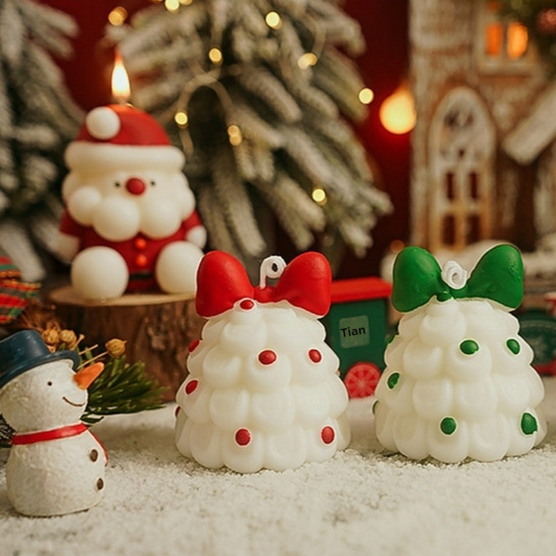 Xmas Home Fragrance - かわいいクリスマスツリーの香りのキャンドル手作りフレグランスクリエイティブオーナメントアロマセラピークリスマスギフト誕生日プレゼント家の装飾