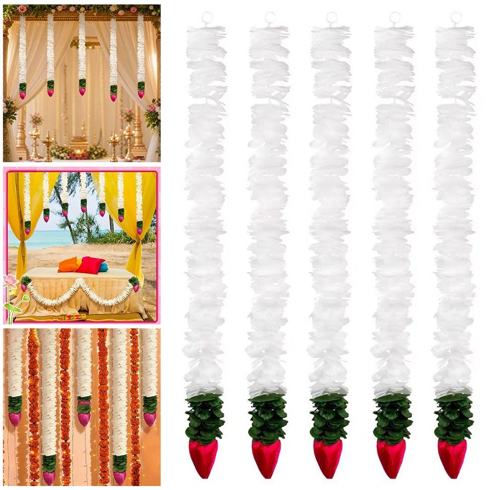 Home Fragrance Jasmine - 1/3 個プラスチック人工ジャスミンガーランドリアルな花白い花の吊り下げ花の花束蓮のつぼみガーランド結婚式の装飾