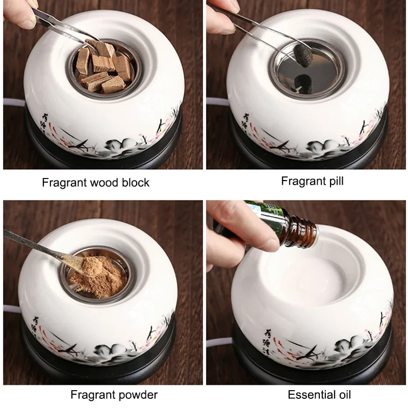 Yxy-タイマー付き電子香炉,エッセンシャルオイル,110V - Ceramic Oil Burner のレビューと価格
