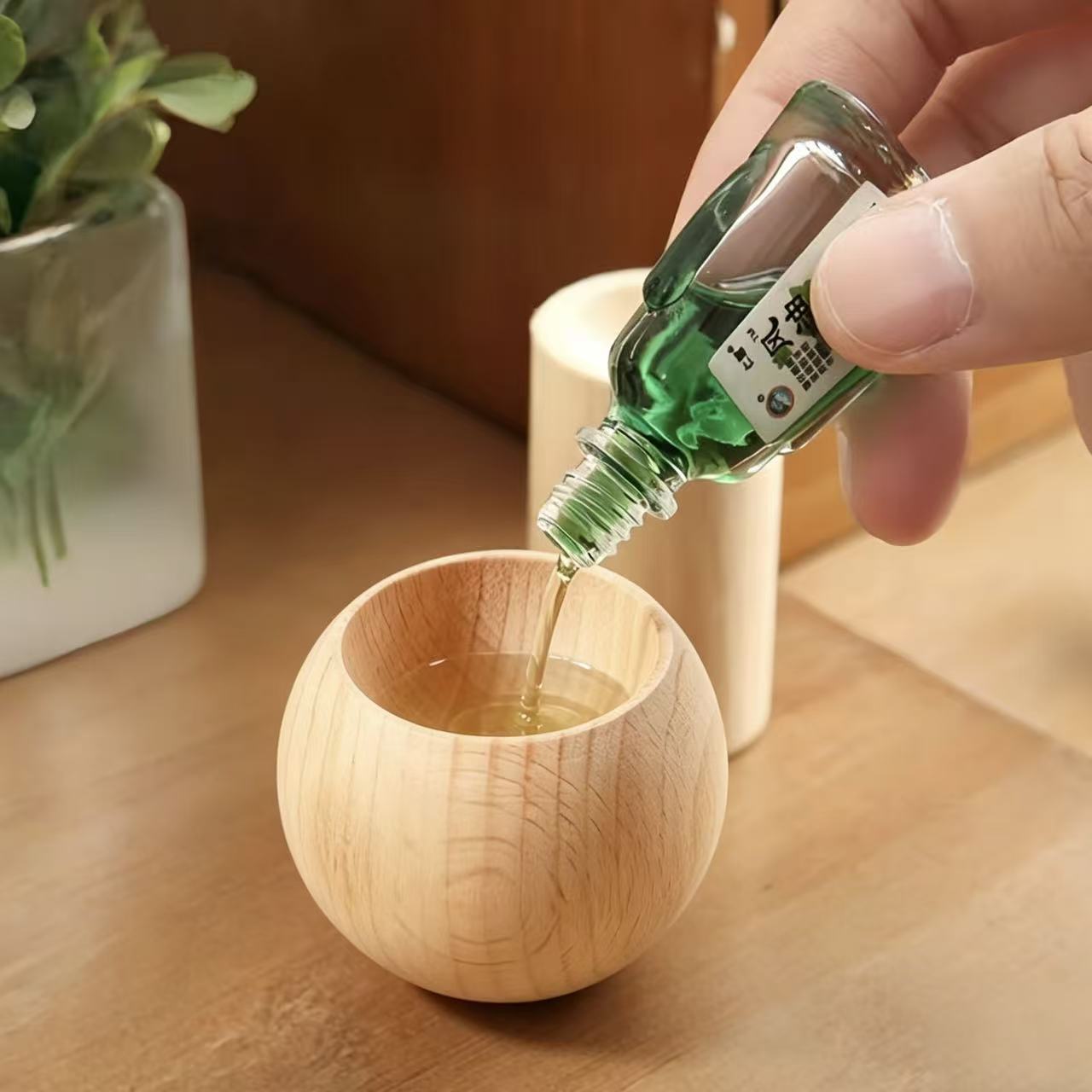 ポータブル木製エッセンシャルオイルディフューザー天然アロマデ - Home Fragrance Natural のレビューと価格