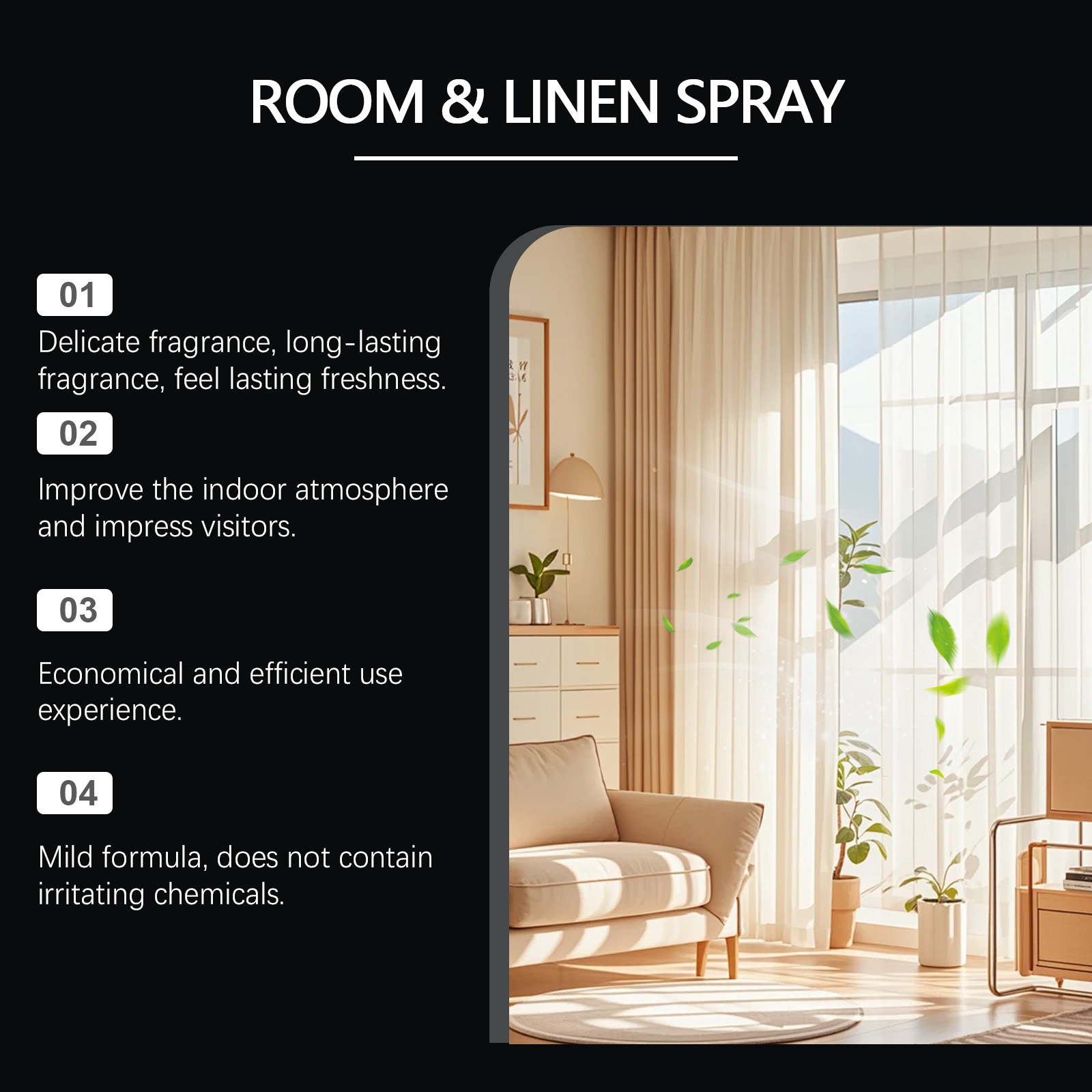 リネン生地スプレー、長持ちする香り、ホーム＆ホテル用消臭剤、 - Home Fragrance Linen のレビューと価格