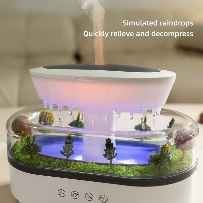 アロマ加湿器レインドロップ空気加湿器カラフルなライトホワイト - Home Fragrance Mist のレビューと価格