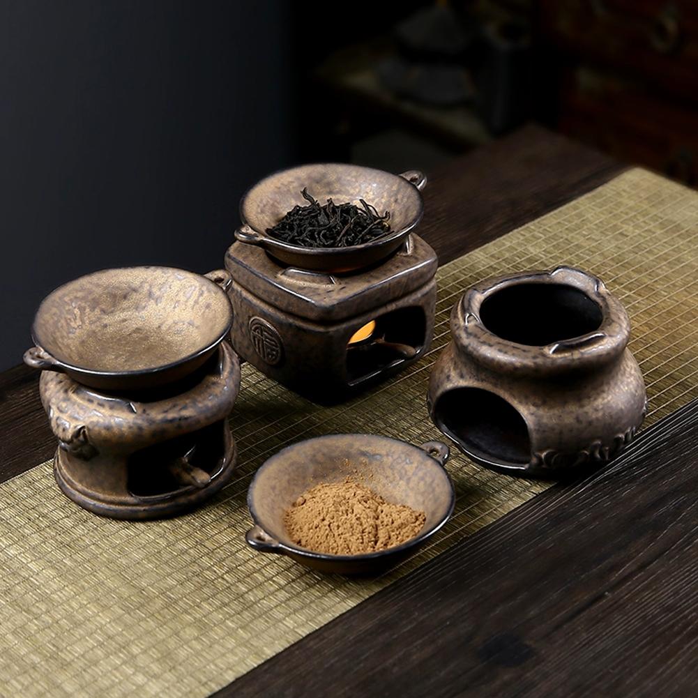 アロマセラピー アロマバーナー 3 in 1 粗陶器 ティー - Ceramic Oil Burner のレビューと価格