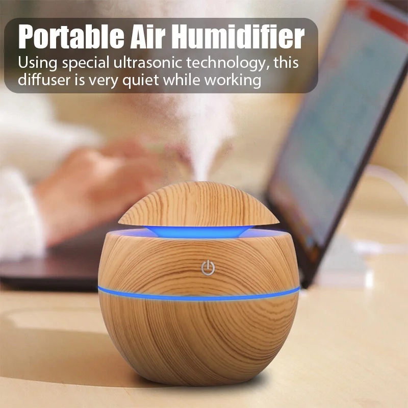 超音波木目調空気加湿器,アロマディフューザー,USB清浄機, - Home Fragrance Mist のレビューと価格