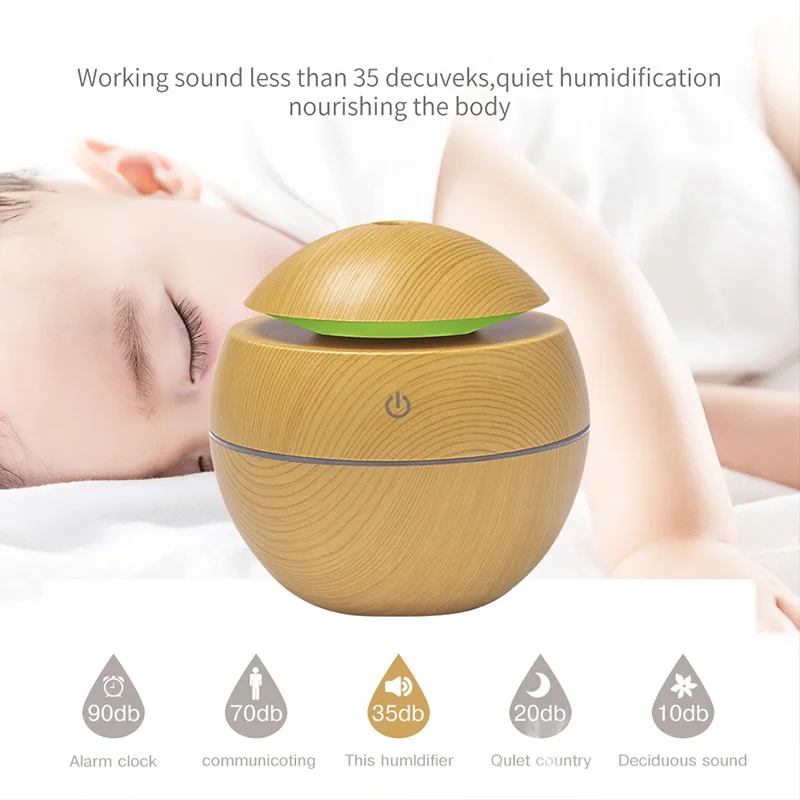 超音波木目調空気加湿器,アロマディフューザー,USB清浄機, - Home Fragrance Mist のレビューと価格