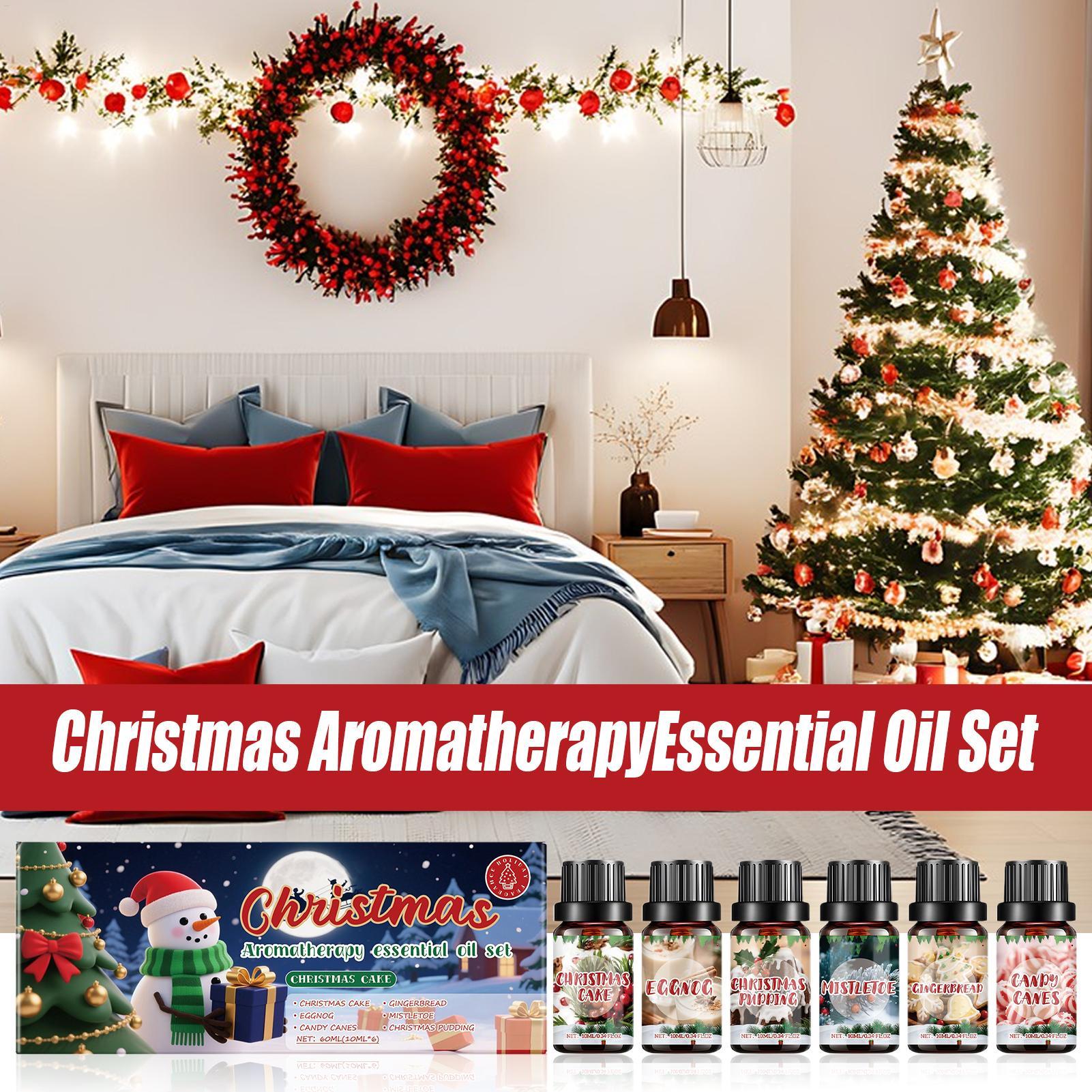 6個のクリスマスフレグランスオイルセット、アロマセラピーディ - Xmas Home Fragrance のレビューと価格