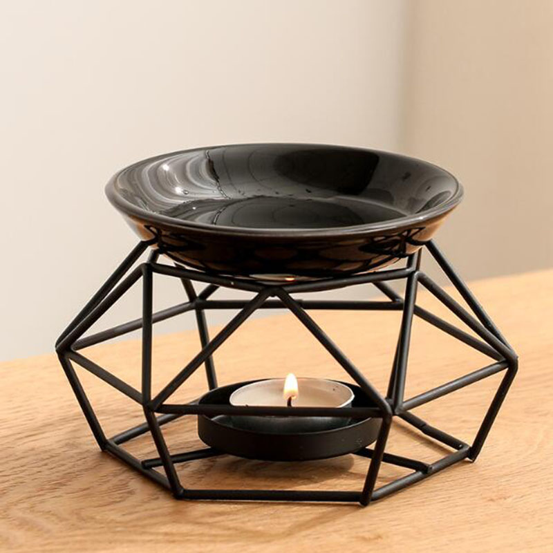 エッセンシャルオイルバーナーセラミックアイアン,ブラックカラ - Ceramic Oil Burner のレビューと価格