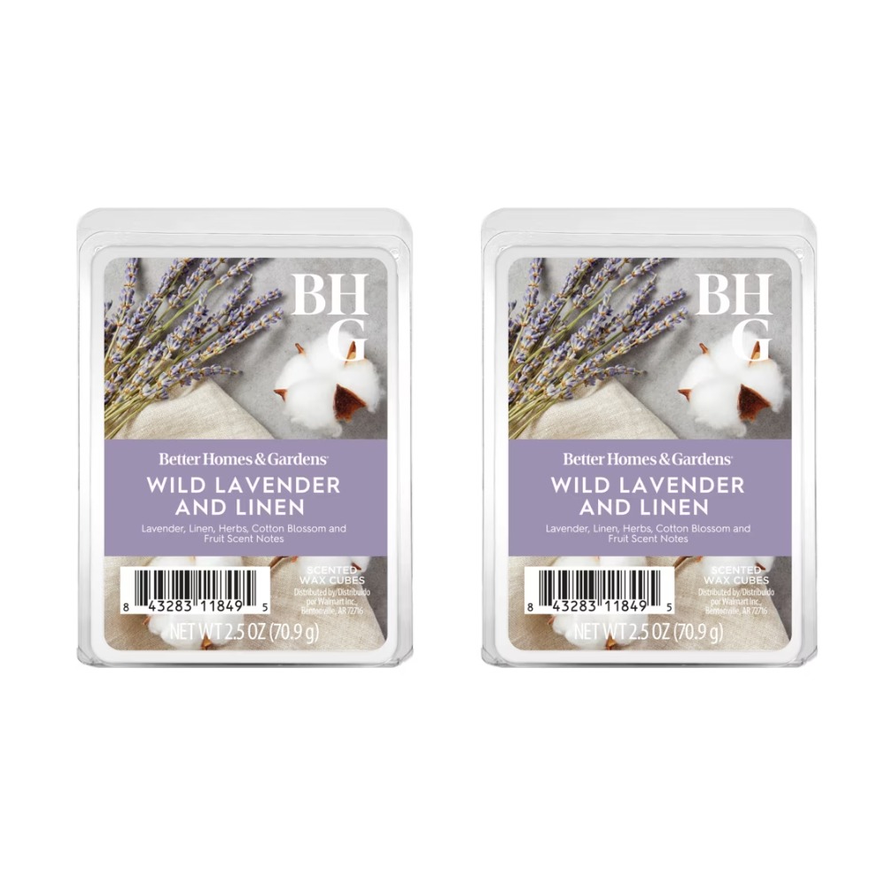 2.5オンスの香り付きワックスメルト、ワイルドラベンダー＆リ - Home Fragrance Linen のレビューと価格