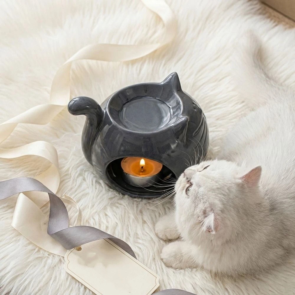 セラミック香炉漫画動物耐熱油拡散炉中空キャンドル加熱ホルダー - Ceramic Oil Burner のレビューと価格