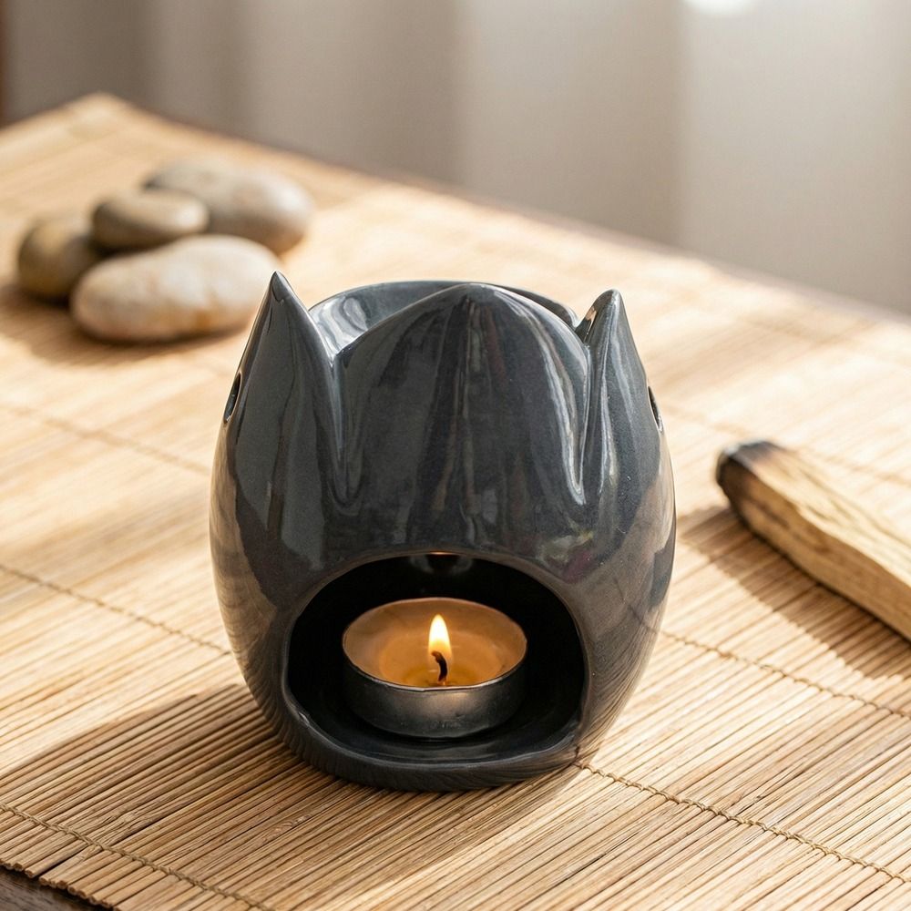 セラミック香炉漫画動物耐熱油拡散炉中空キャンドル加熱ホルダー - Ceramic Oil Burner のレビューと価格