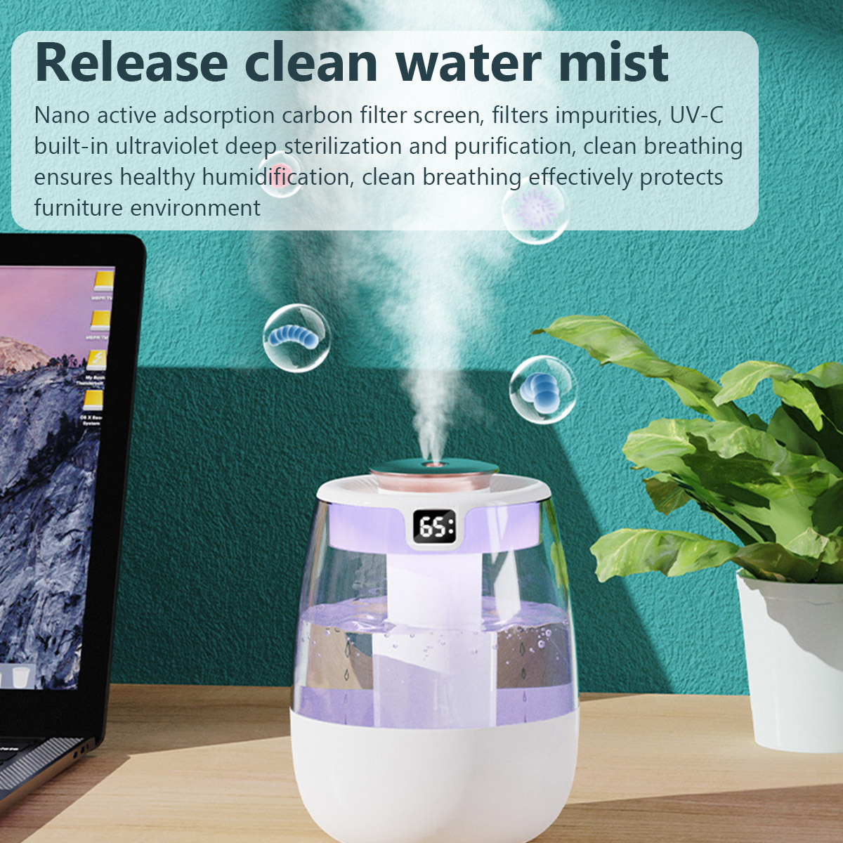 1.3L 空気加湿器ダブルスプレーポートクールミストメーカー - Home Fragrance Mist のレビューと価格